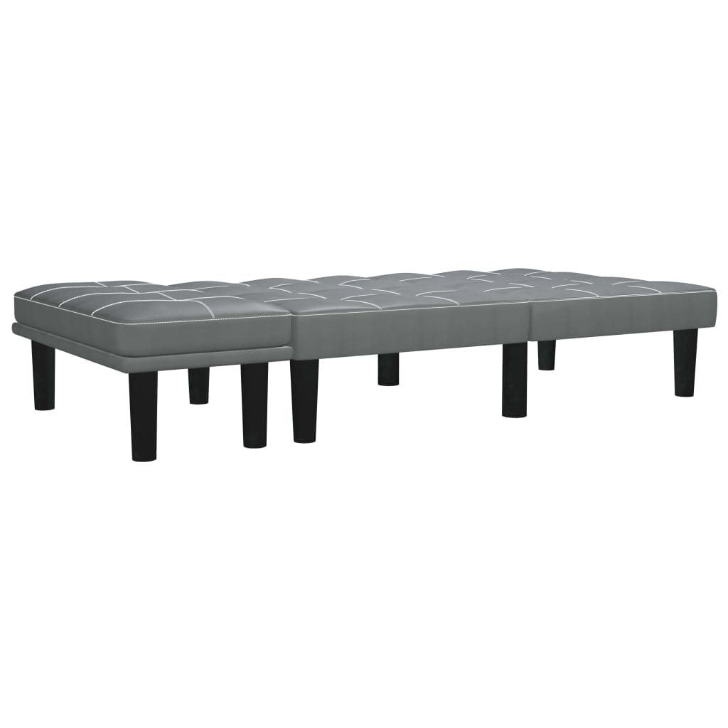 vidaXL 2-personers sofa kunstlæder grå