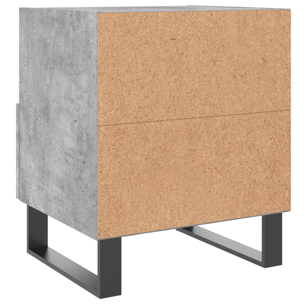 vidaXL sengebord 40x35x47,5 cm konstrueret træ betongrå