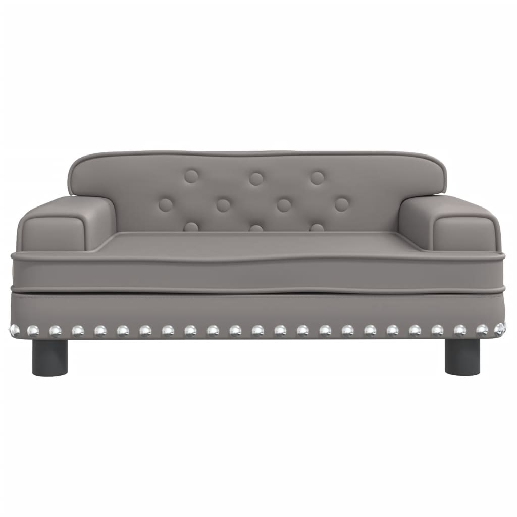 vidaXL sofa til børn 70x45x30 cm kunstlæder grå