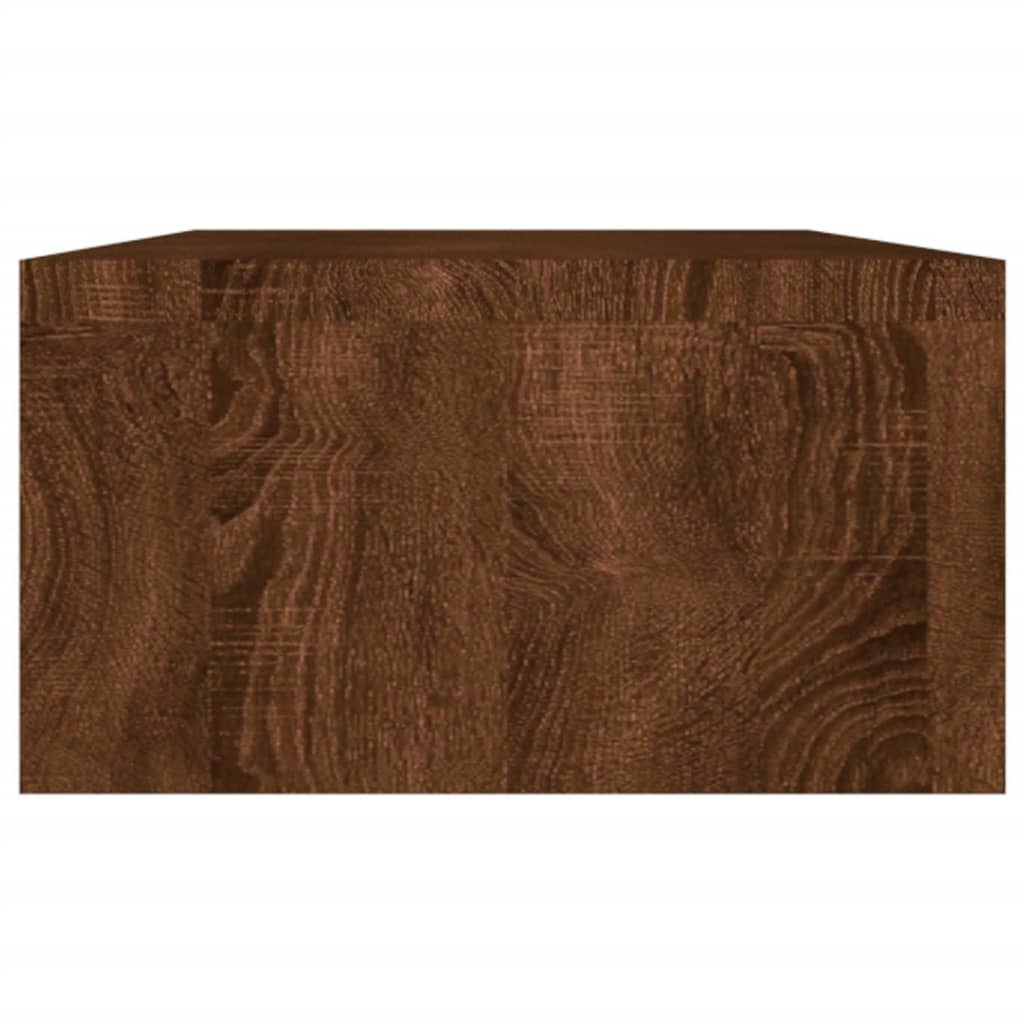 vidaXL skærmstander 100x24x13 cm konstrueret træ brun egetræsfarve