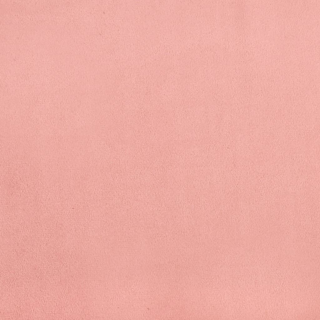 vidaXL springmadras med pocketfjedre 100x200x20 cm fløjl lyserød