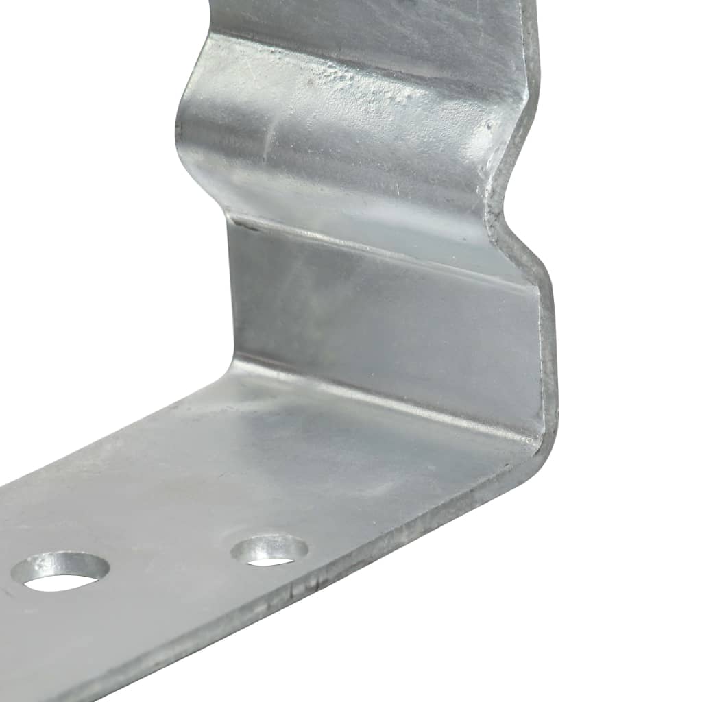 vidaXL jordankre 6 stk. 7x6x15 cm galvaniseret stål sølvfarvet