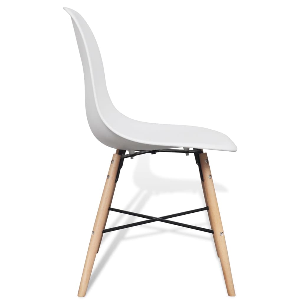 vidaXL spisebordsstole 2 stk. plastik hvid