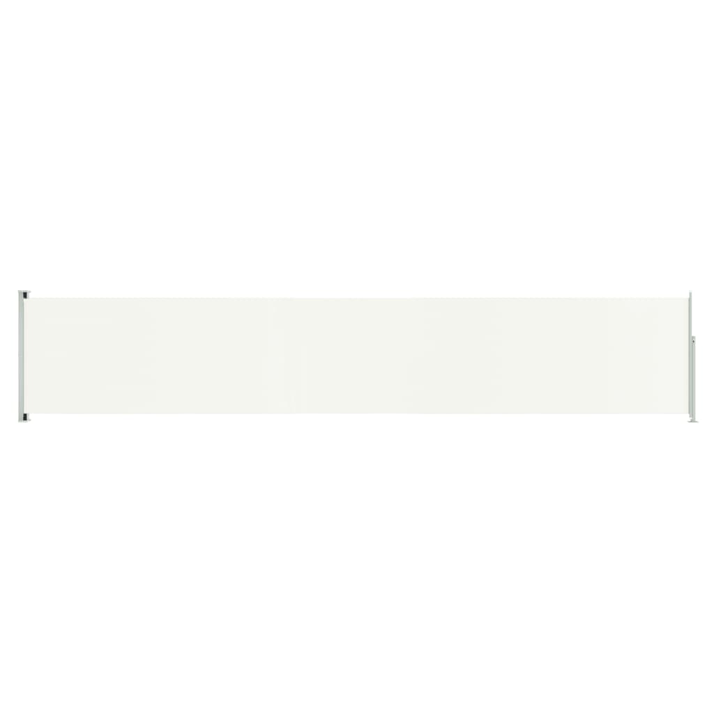 vidaXL sammenrullelig sidemarkise til terrassen 117x600 cm cremefarvet
