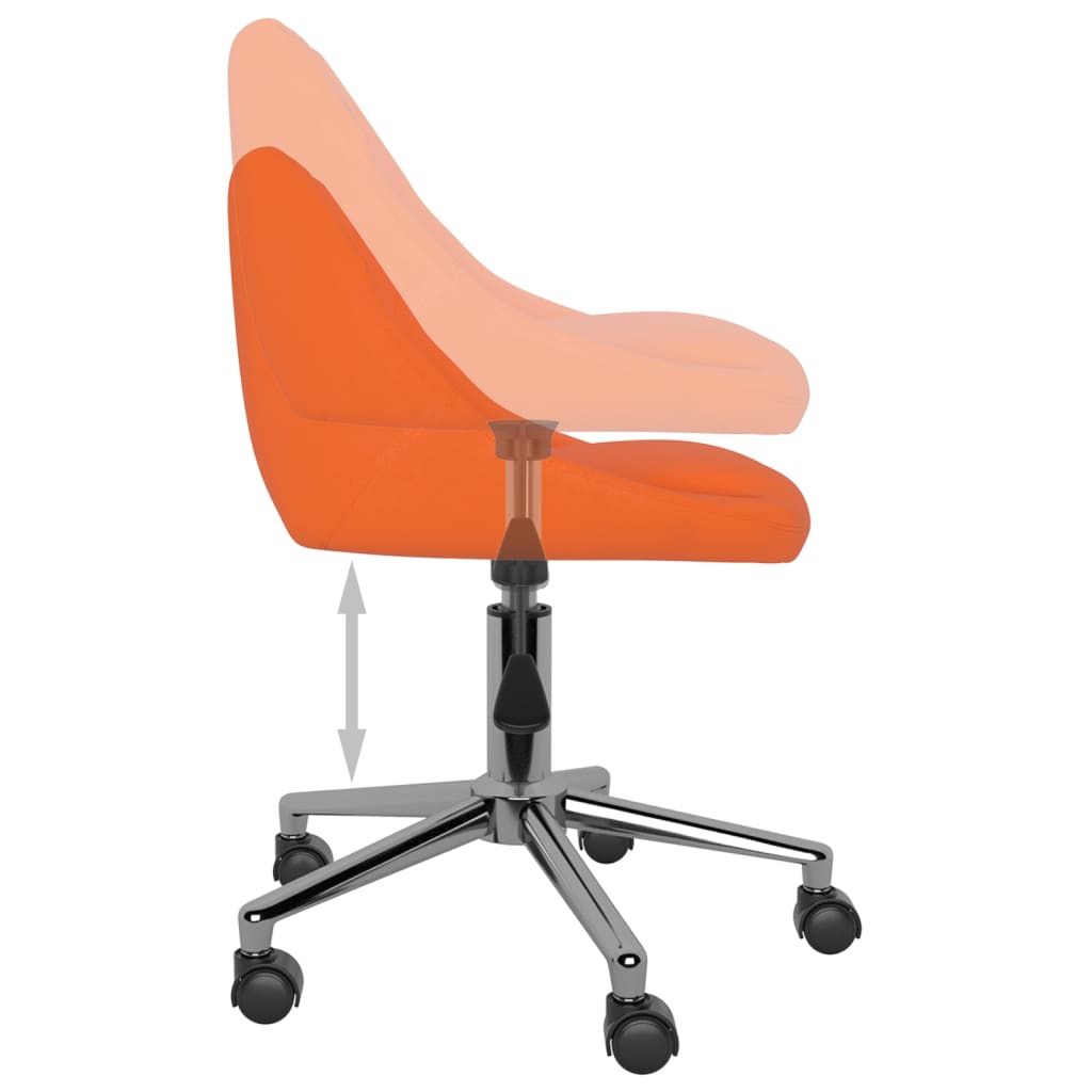 vidaXL drejelig spisebordsstol kunstlæder orange
