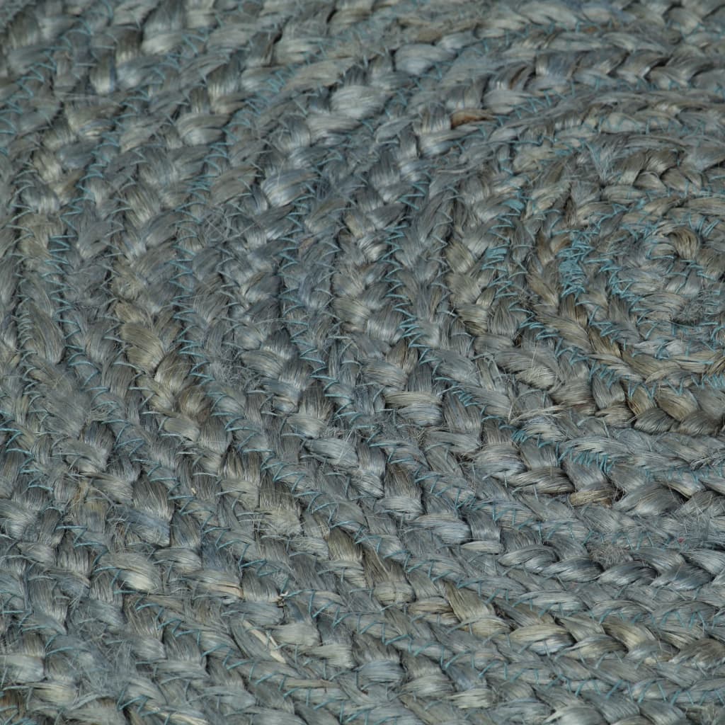 vidaXL håndlavet tæppe jute rund 90 cm olivengrøn