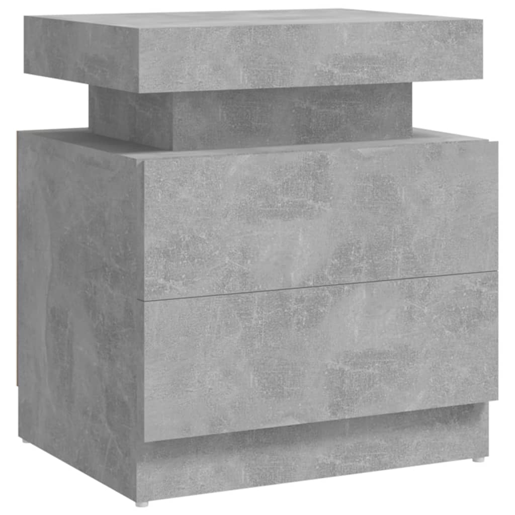 vidaXL sengebord 45x35x52 cm spånplade betongrå