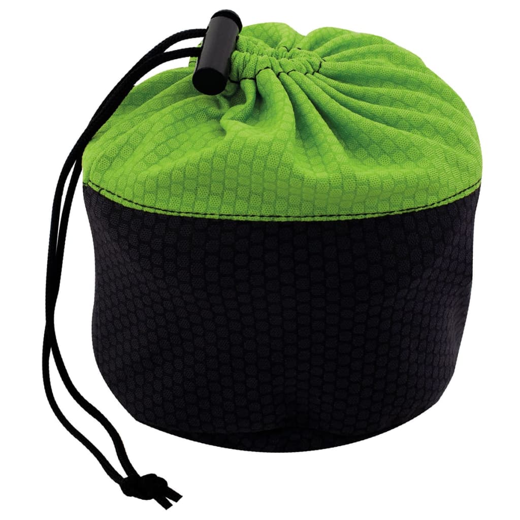 Travelsafe foldbar nakkepude med memoryskum grøn og sort