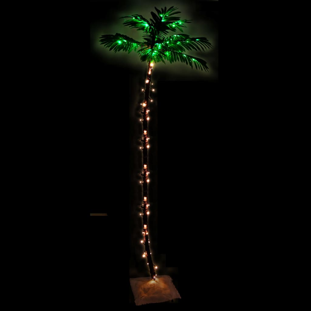vidaXL LED-palmetræ 400 cm 252 LED'er varmt hvidt lys hvid