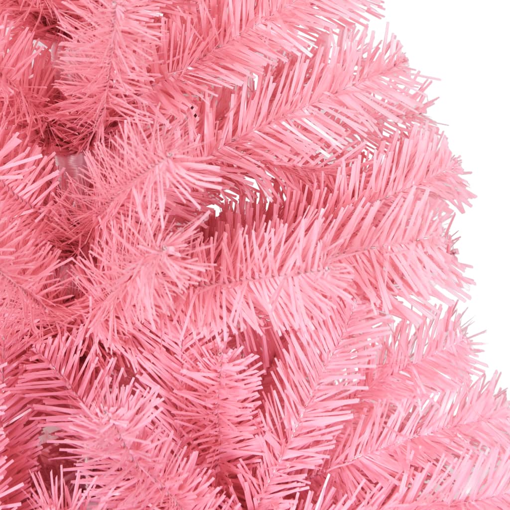 vidaXL kunstigt juletræ med fod 120 cm PVC lyserød