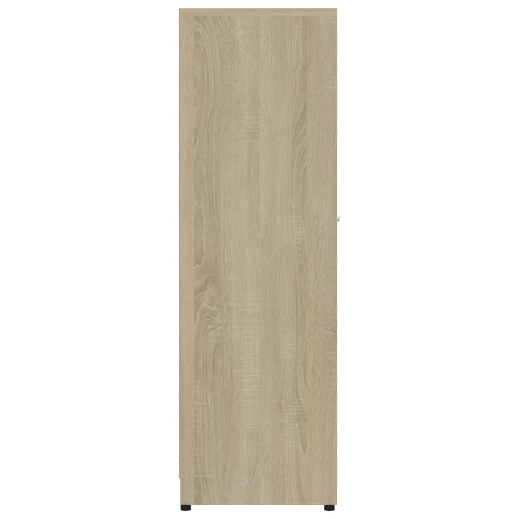 vidaXL badeværelsesskab 30x30x95 cm konstrueret træ sonoma-eg