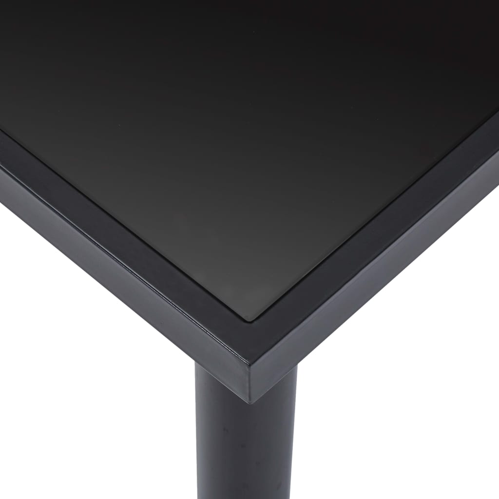 vidaXL spisebord 200 x 100 x 75 cm hærdet glas sort
