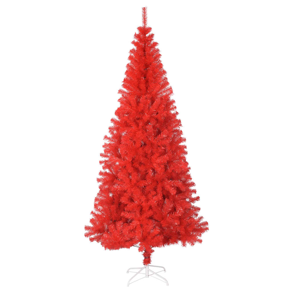 vidaXL kunstigt juletræ med juletræsfod 180 cm PVC rød