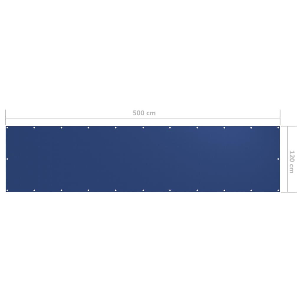 vidaXL altanafskærmning 120x500 cm oxfordstof blå