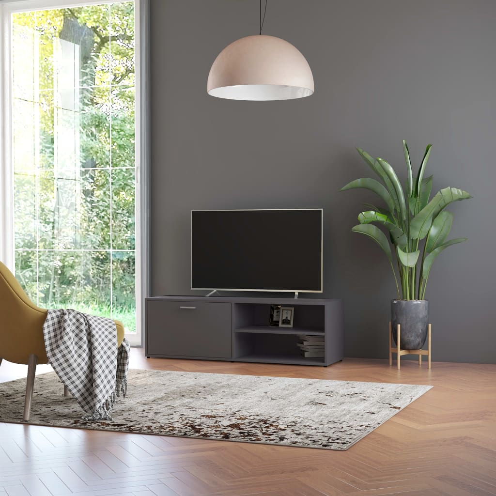 vidaXL tv-bord 120x34x37 cm konstrueret træ grå