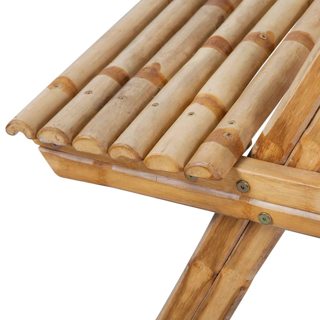 vidaXL picnicbord bambus 120 x 120 x 78 cm