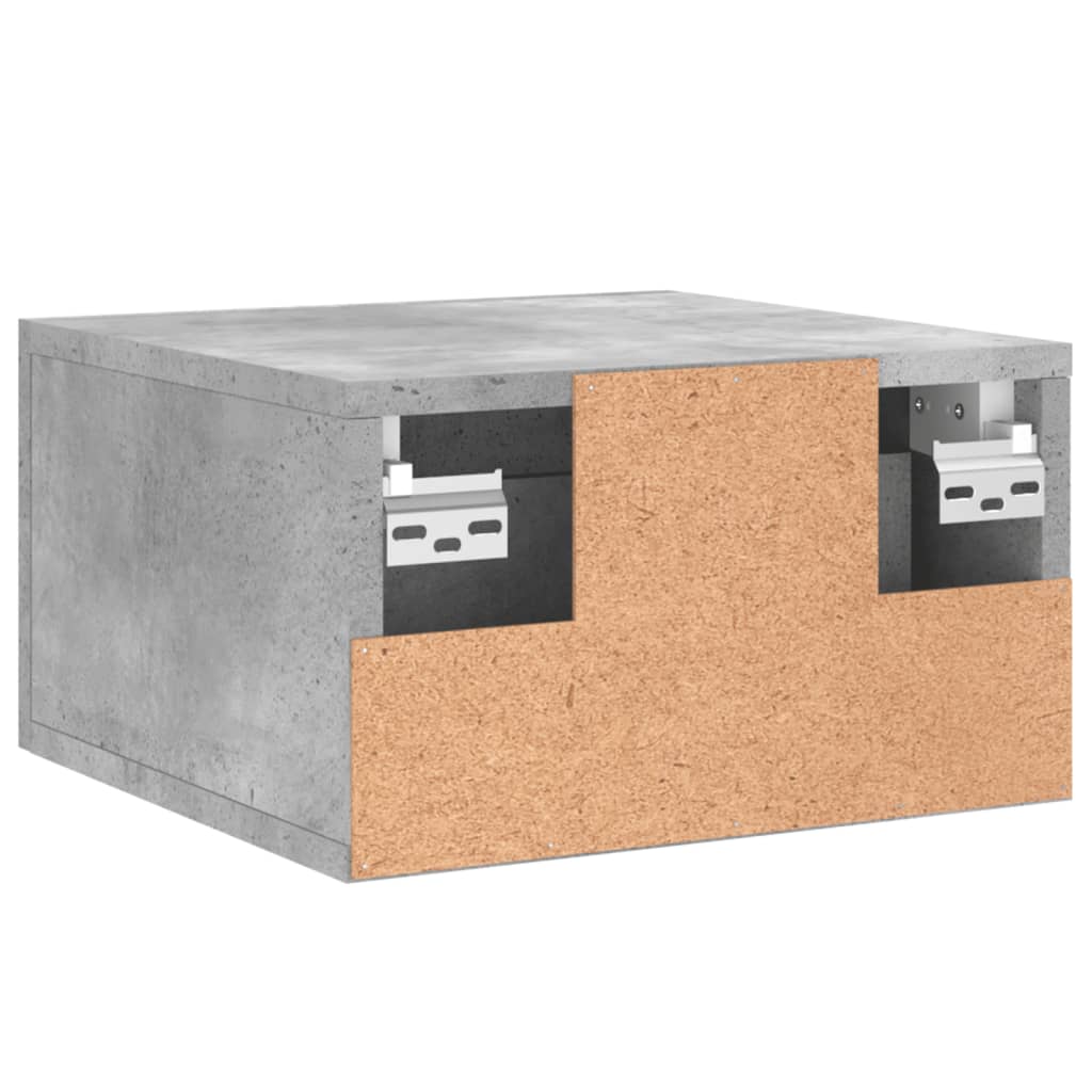 vidaXL væghængt sengebord 35x35x20 cm betongrå