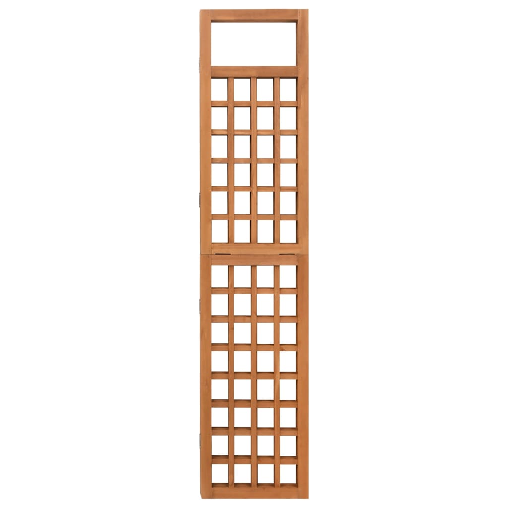 vidaXL 3-panels rumdeler/espalier 121x180,5 cm massivt grantræ