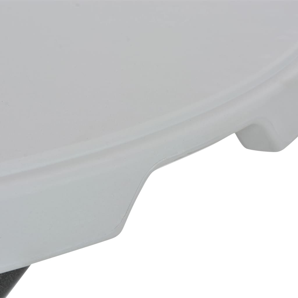 vidaXL foldbart barbord HDPE 80 x 110 cm hvid