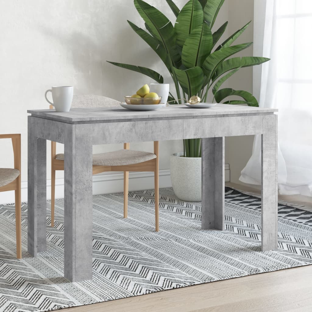 vidaXL spisebord 120 x 60 x 76 cm spånplade betongrå