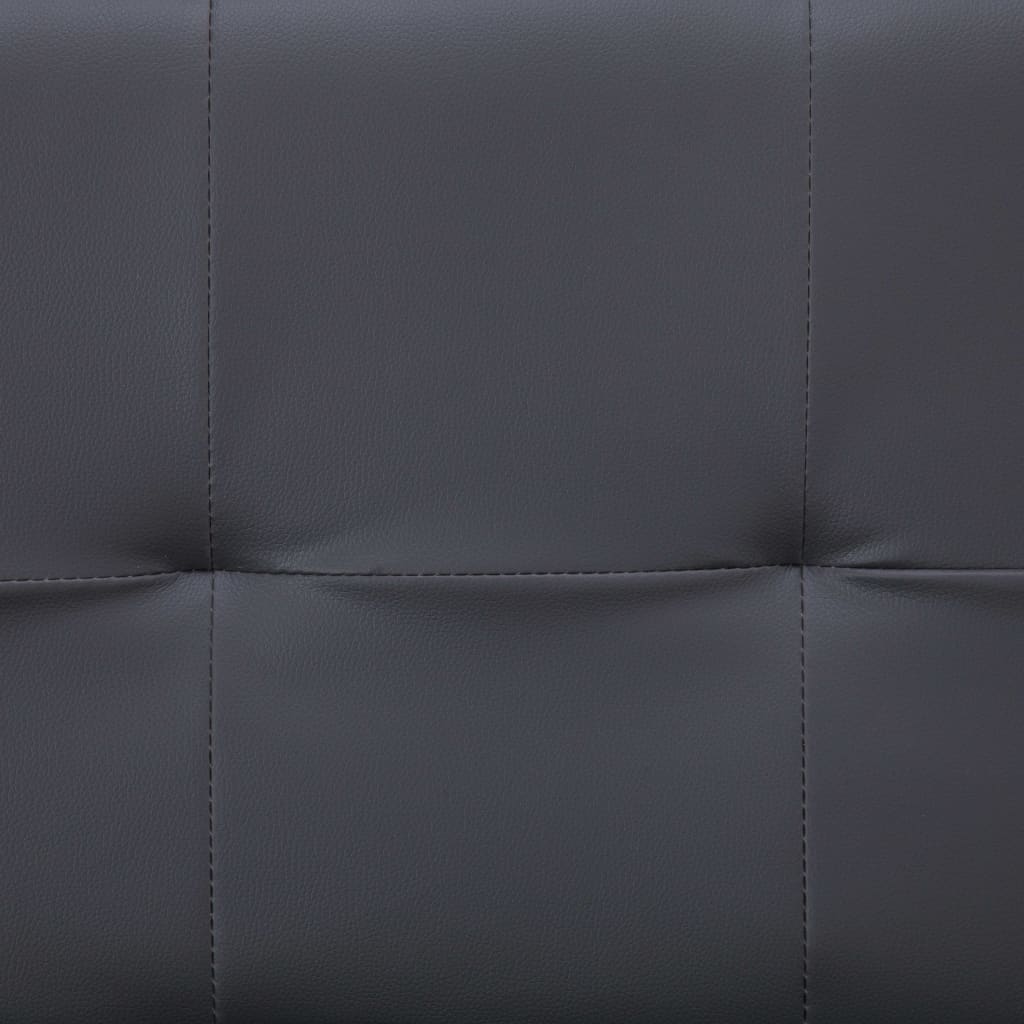 vidaXL sovesofa med to puder kunstlæder grå