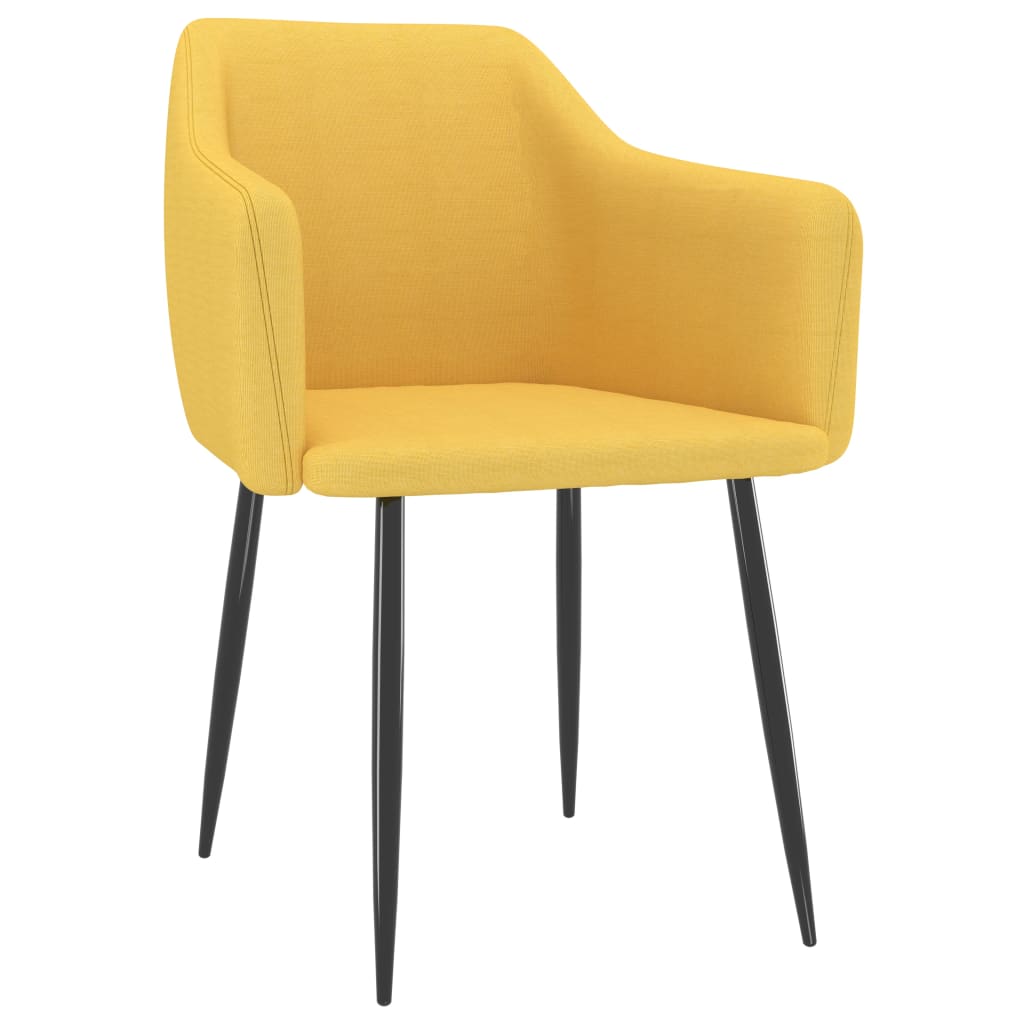 vidaXL spisebordsstole 6 stk. stof gul