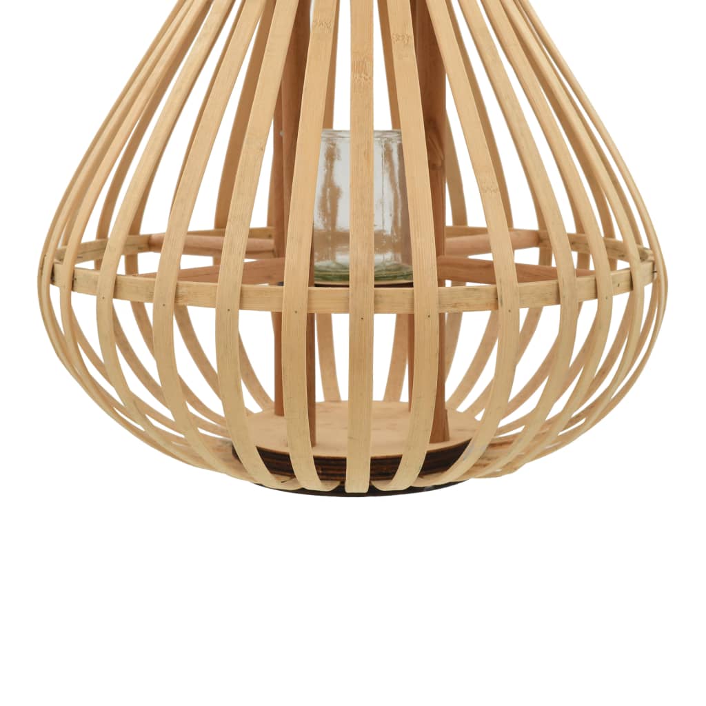vidaXL hængende lanterneholder bambus naturfarvet