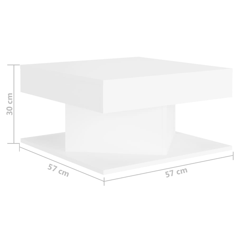 vidaXL sofabord 57x57x30 cm spånplade hvid