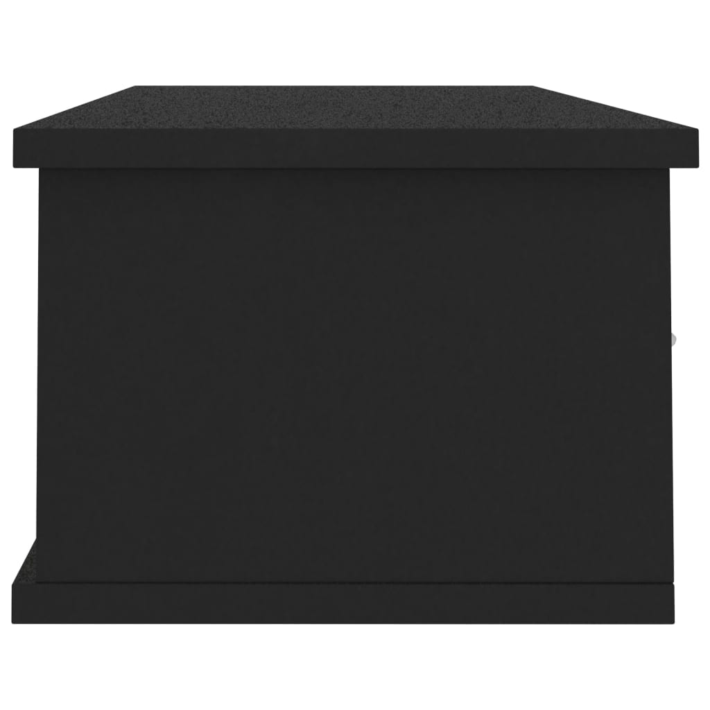 vidaXL vægskab med skuffer 88 x 26 x 18,5 cm spånplade sort