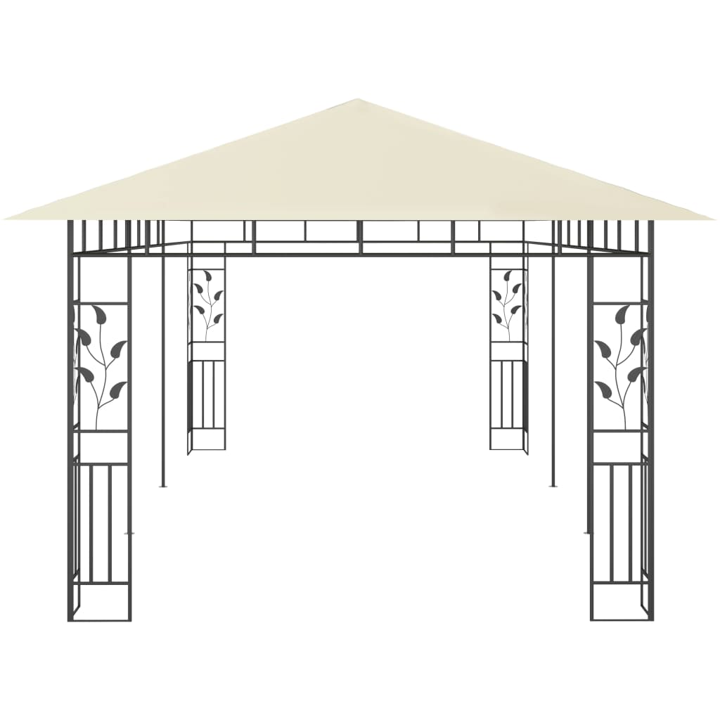vidaXL pavillon med myggenet 6x3x2,73 cm cremefarvet