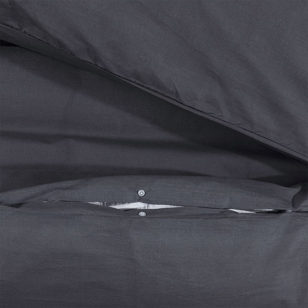 vidaXL sengetøj 260x240 cm bomuld sort