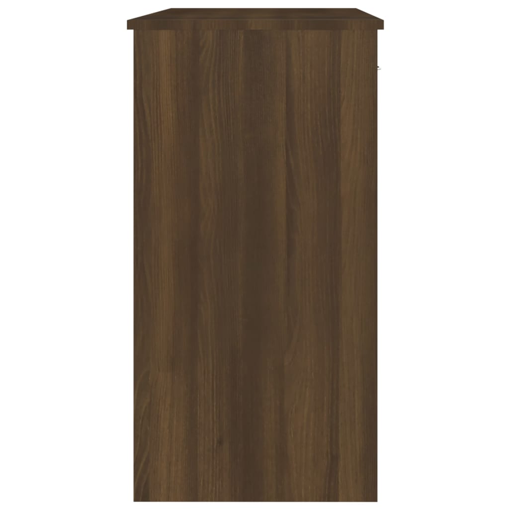 vidaXL skrivebord 80x40x75 cm konstrueret træ brun egetræsfarve
