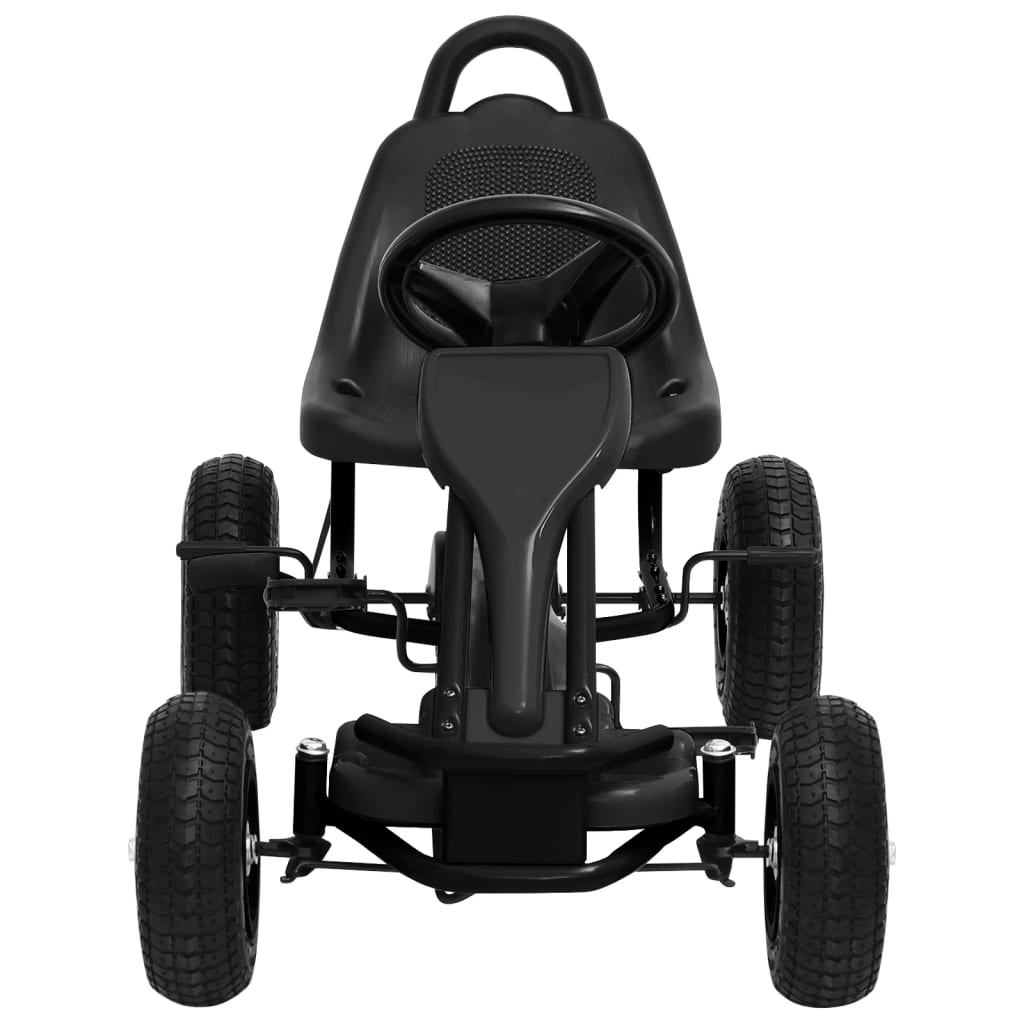 vidaXL pedal-gokart med luftdæk sort
