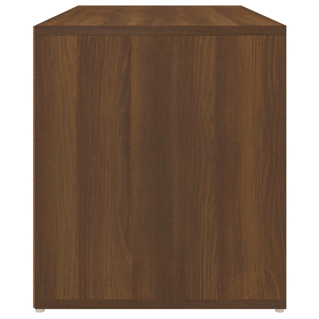 vidaXL entrébænk 80x40x45 cm konstrueret træ brun egetræsfarve