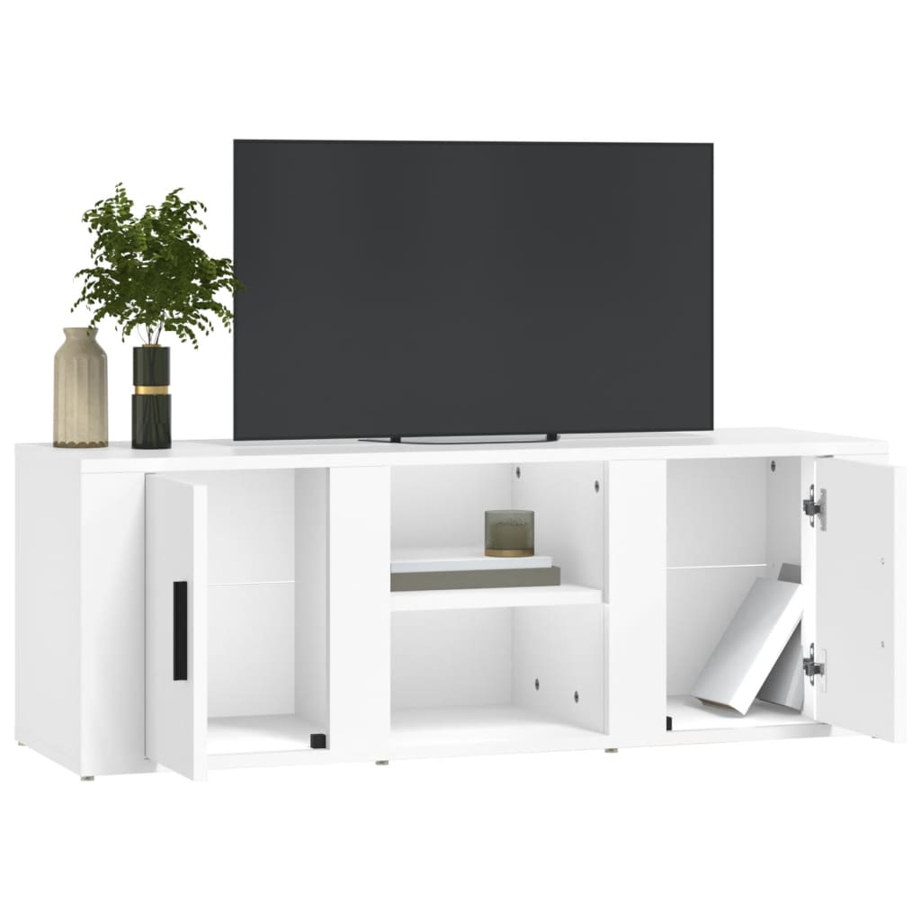 vidaXL tv-bord 100x31,5x35 cm konstrueret træ hvid