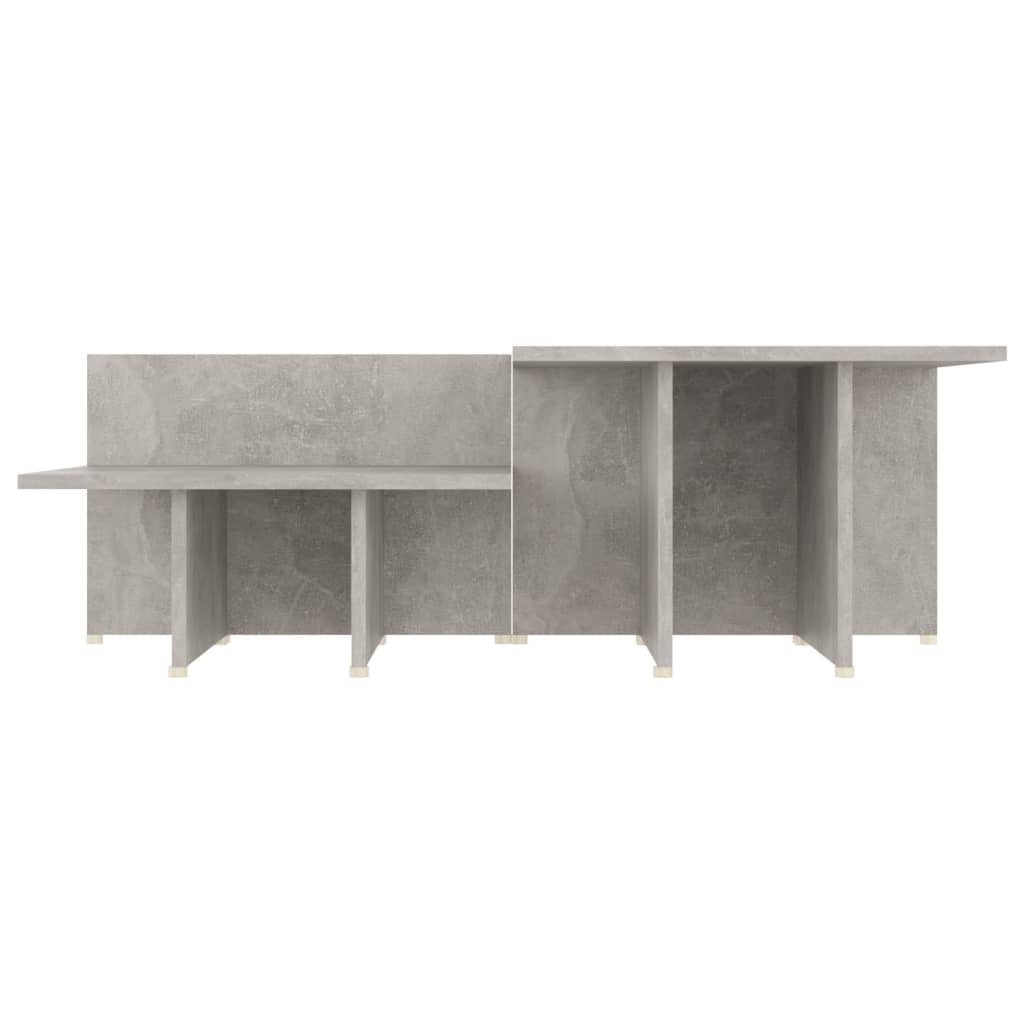 vidaXL sofabord 2 stk. 111,5x50x33 cm konstrueret træ betongrå