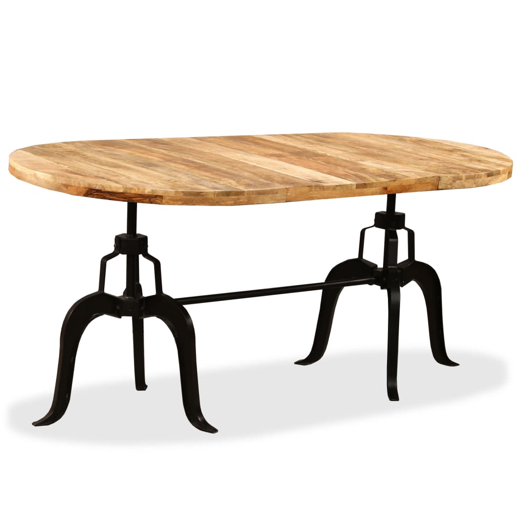vidaXL spisebord i massivt mangotræ og stål 180 cm