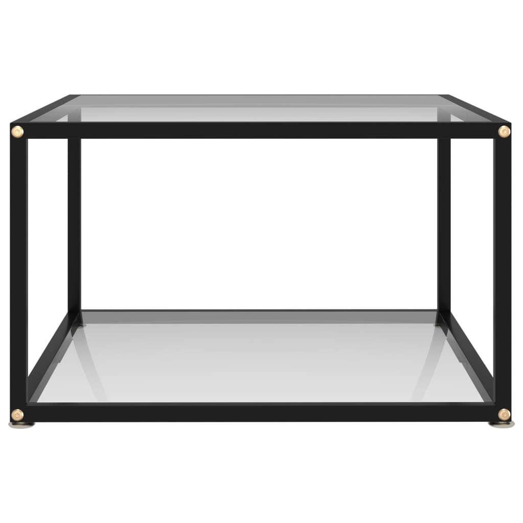 vidaXL sofabord 60x60x35 cm hærdet glas transparent