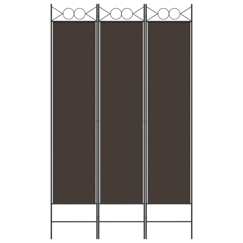vidaXL 3-panels rumdeler 120x200 cm stof brun