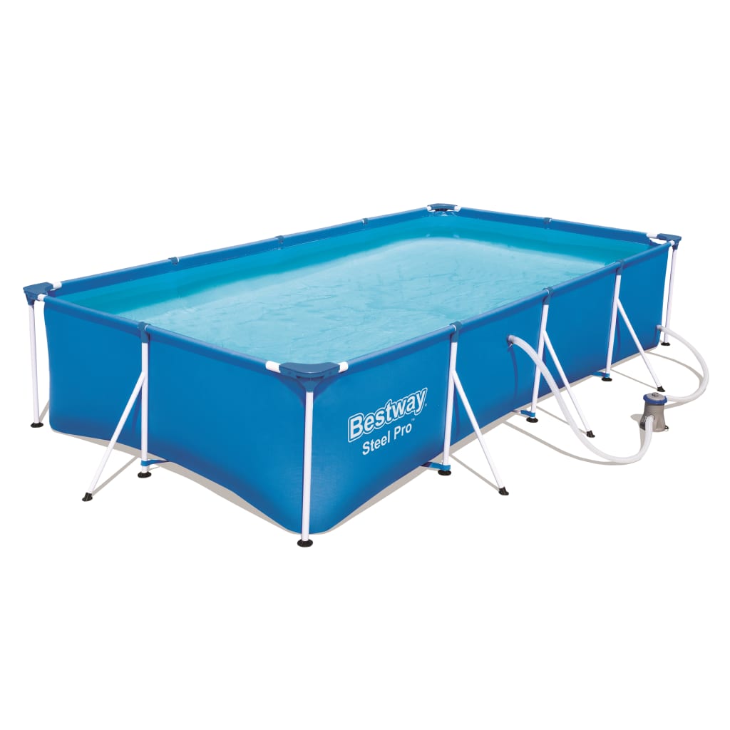 Bestway Steel Pro swimmingpoolsæt 400x211x81 cm rektangulær 56424