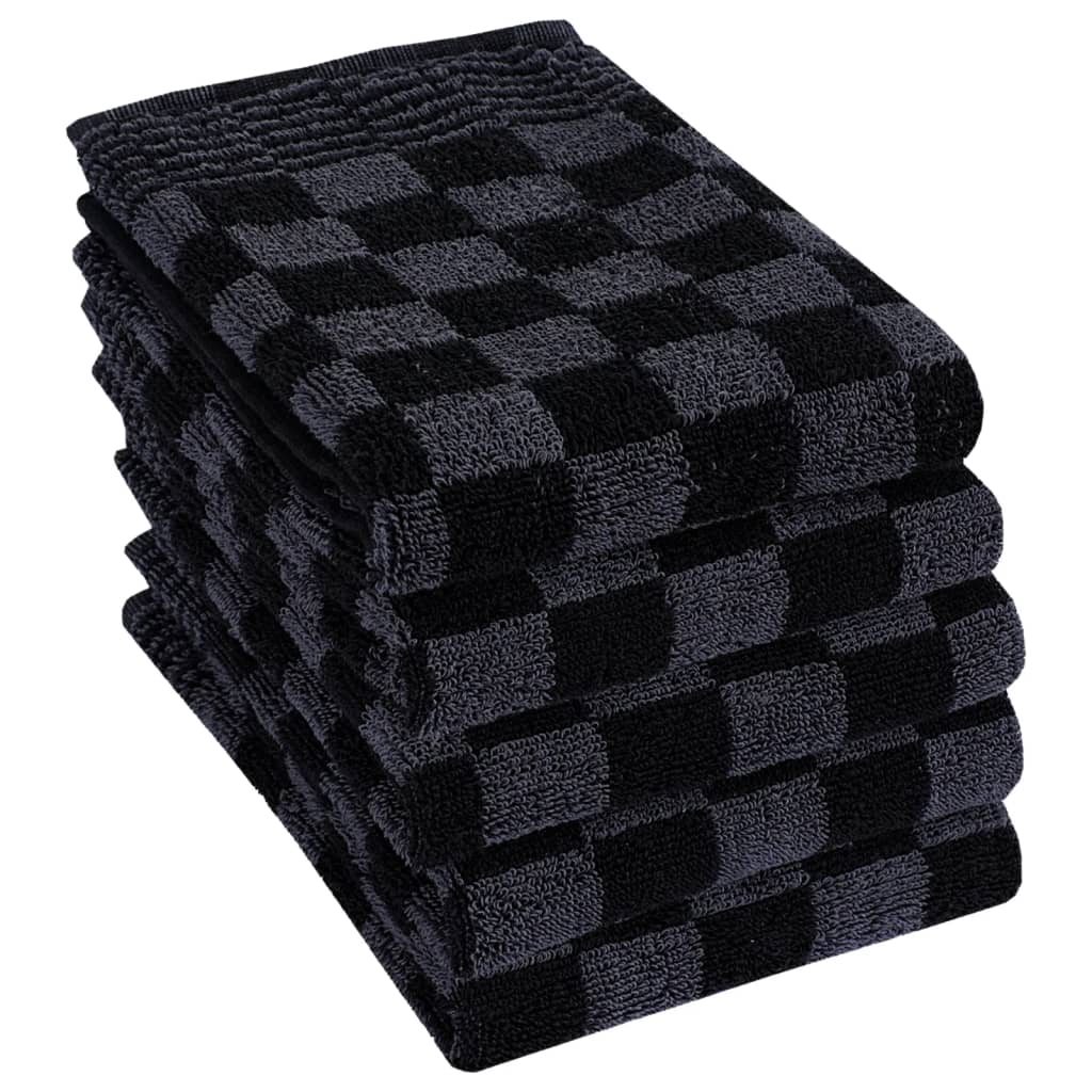 vidaXL håndklædesæt 20 stk. bomuld sort og grå