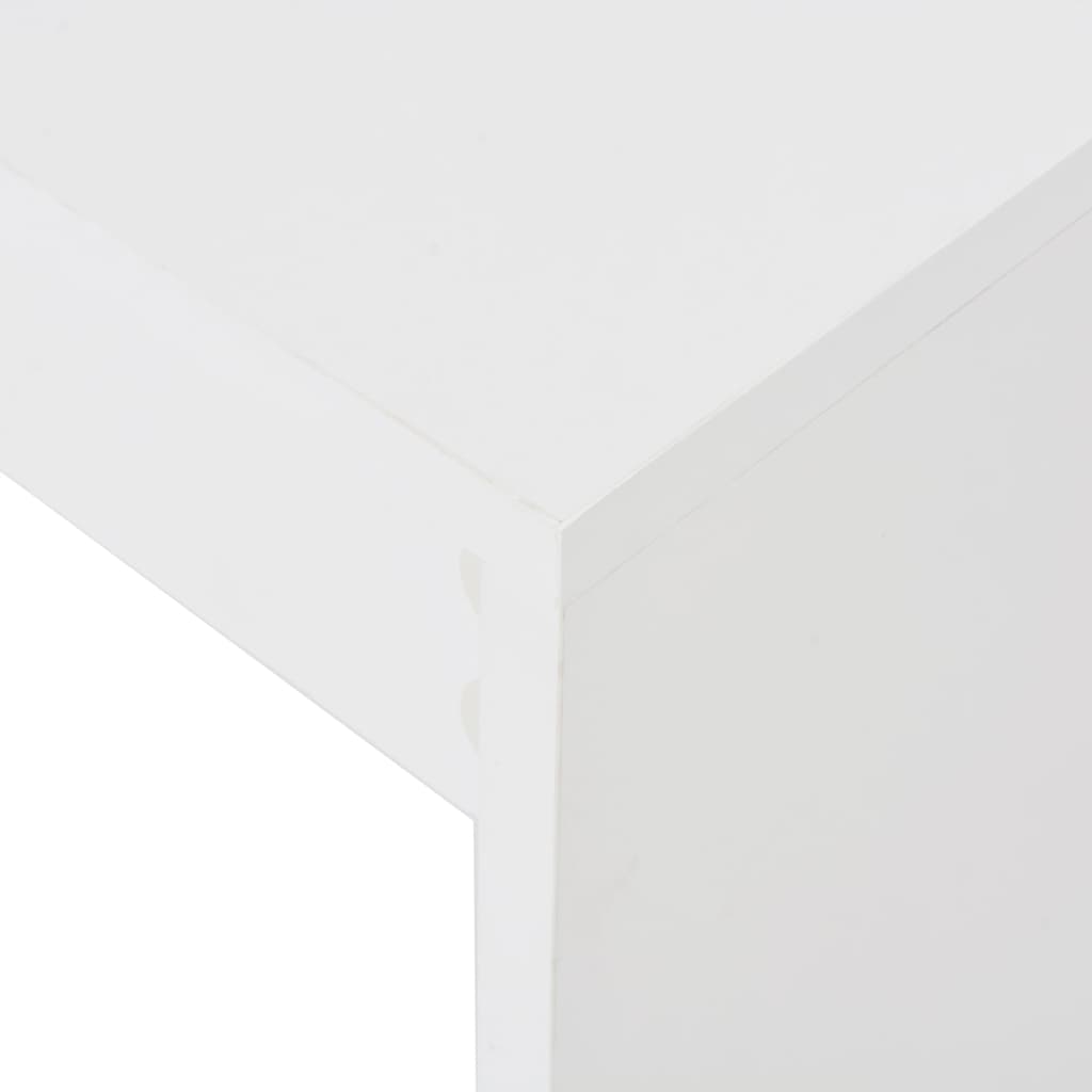 vidaXL barbord med hylde 110x50x103 cm hvid
