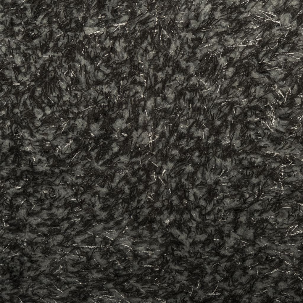 vidaXL gulvtæppe ISTAN 80x150 cm lang luv skinnende look antracitgrå