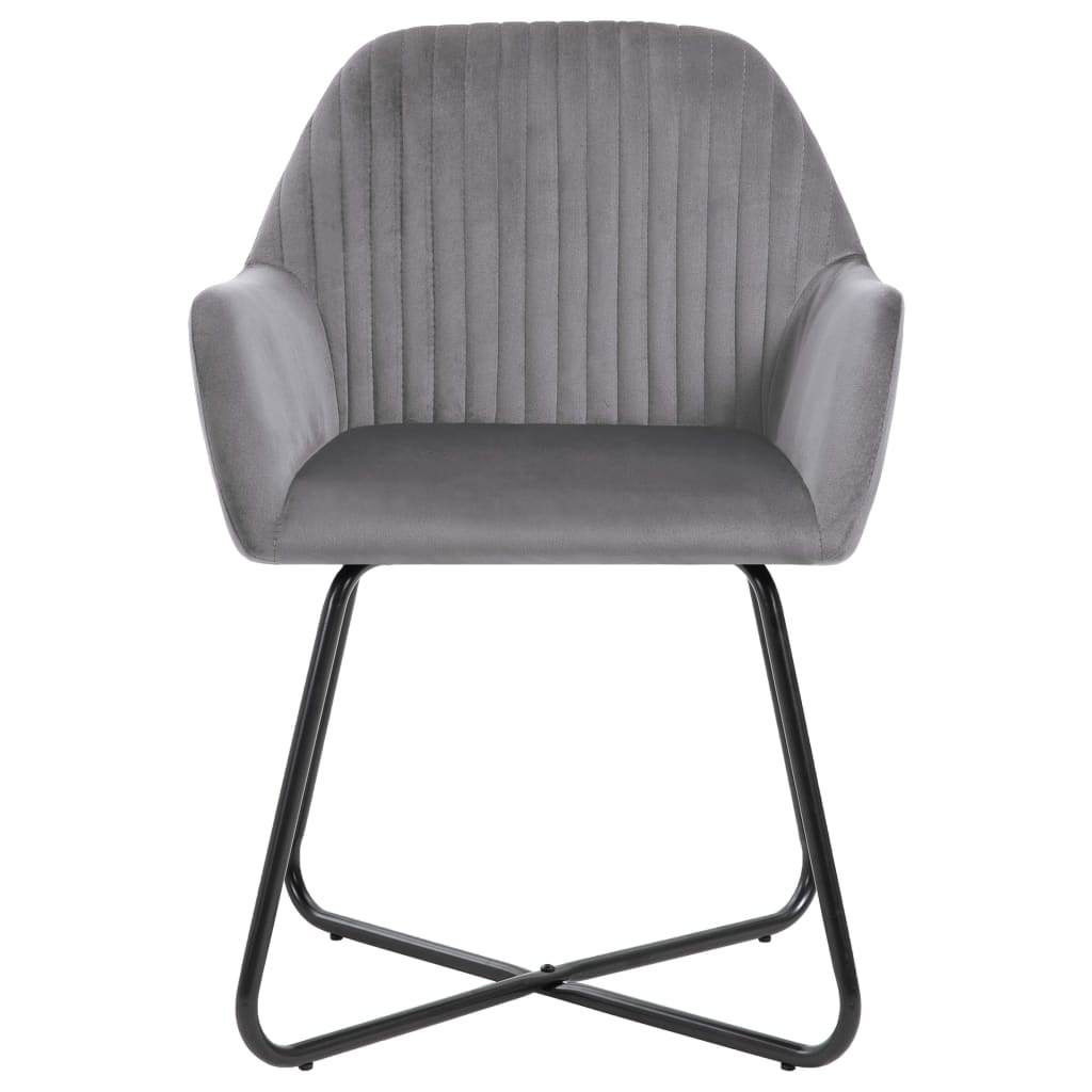 vidaXL spisebordsstole 4 stk. fløjl grå