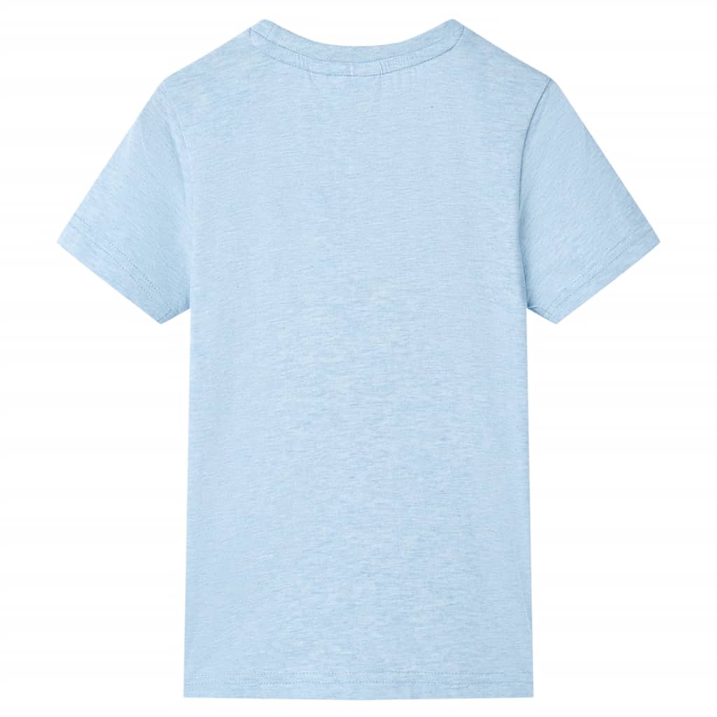 T-shirt til børn str. 92 blåmeleret