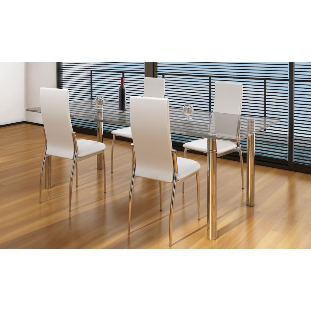 vidaXL spisebordsstole 4 stk. kunstlæder hvid