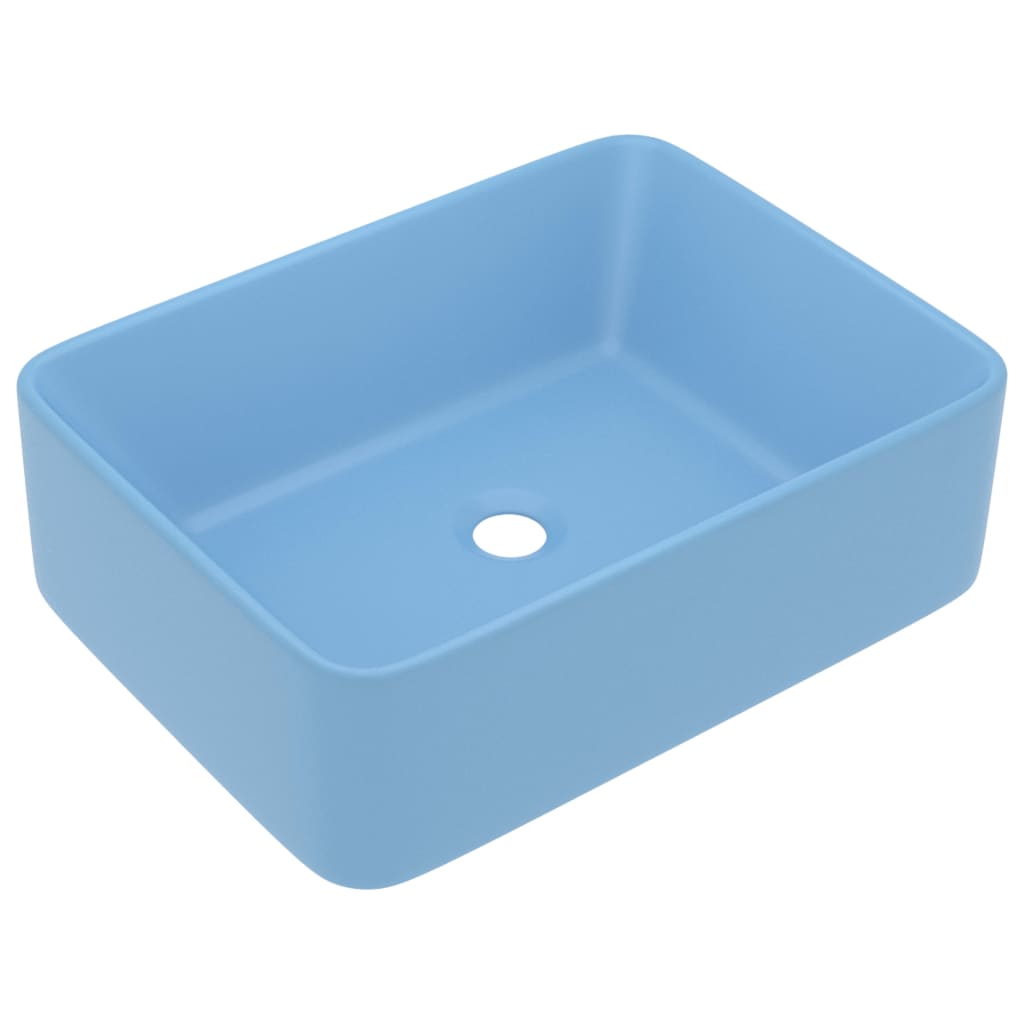 vidaXL luksushåndvask 41x30x12 cm keramik mat lyseblå