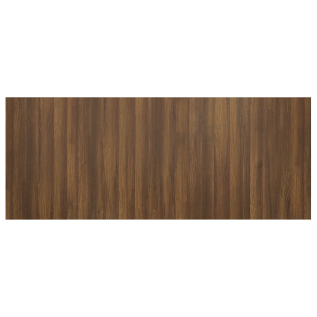 vidaXL sengegærde 200x1,5x80 cm konstrueret træ brun egetræsfarve