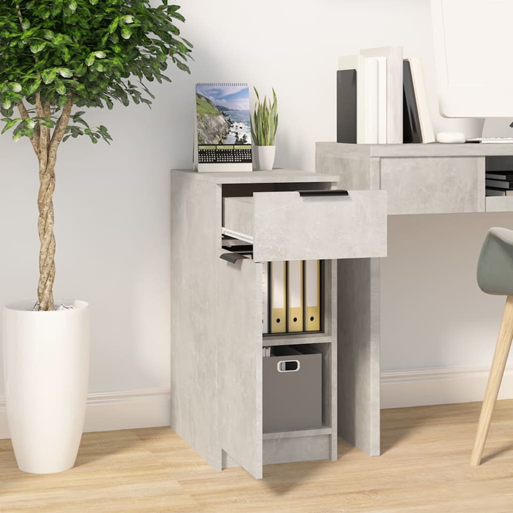vidaXL skrivebord 33,5x50x75 cm konstrueret træ betongrå