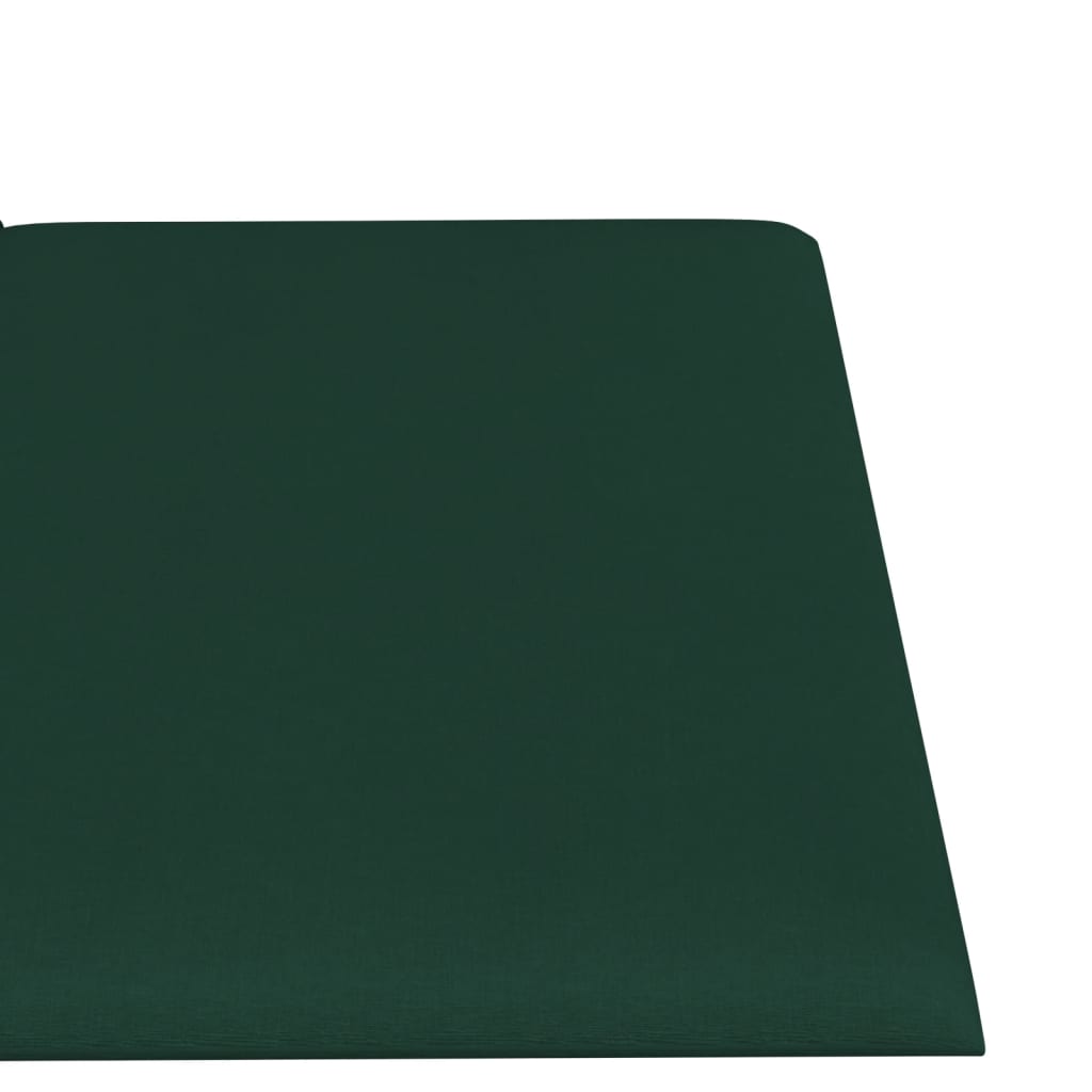 vidaXL vægpaneler 12 stk. 30x15 cm 0,54 m² stof mørkegrøn